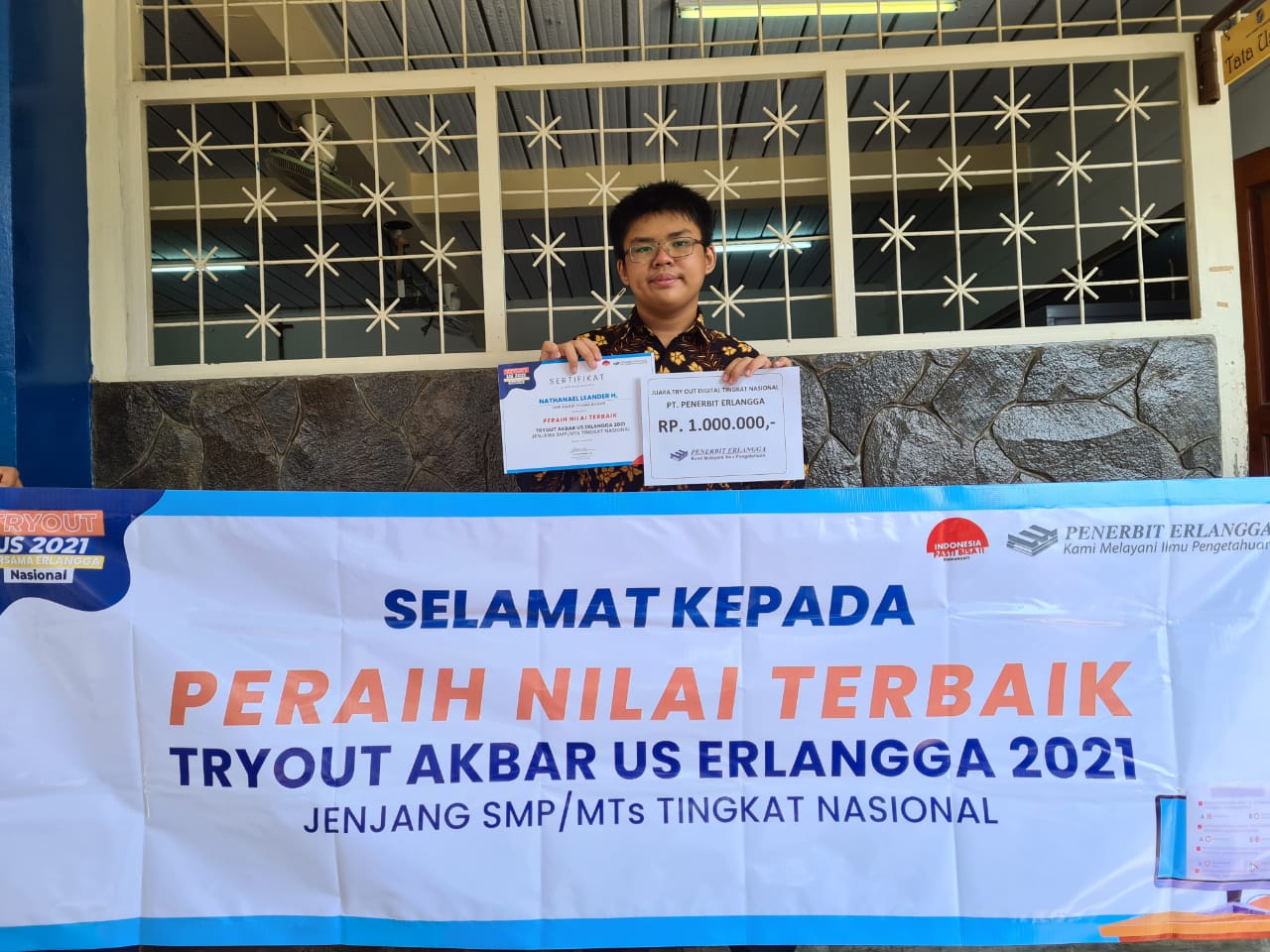 Nathan siswa SMP Mardi Yuana Bogor raih Juara tingkat Nasional!