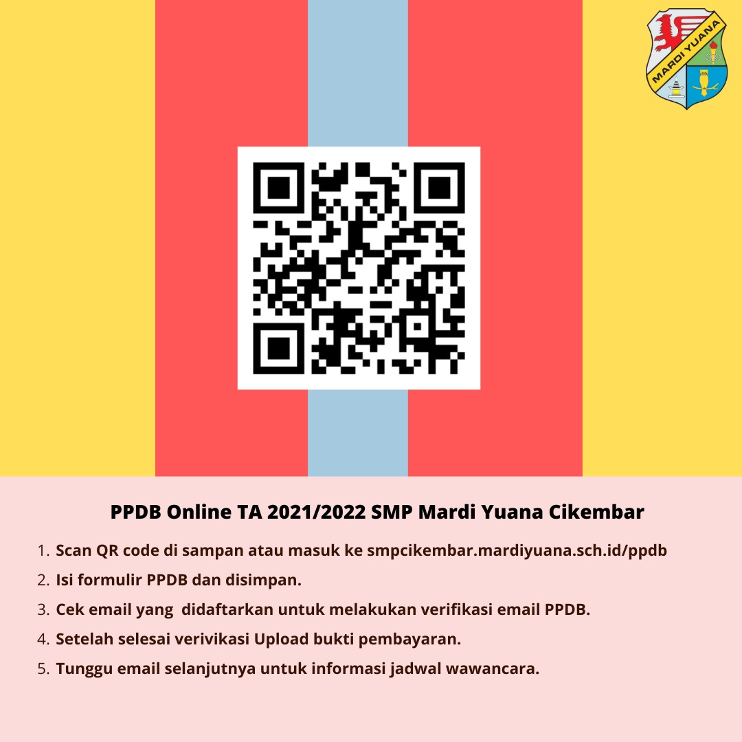 Barcode PPDB Online Berbasis MHS Tahun Pelajaran 2021-2022