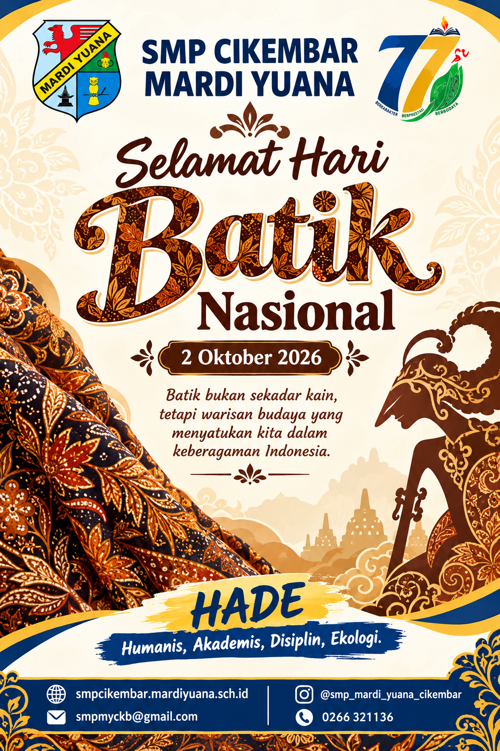 "Selamat Hari Batik Nasional 2 Oktober 2026