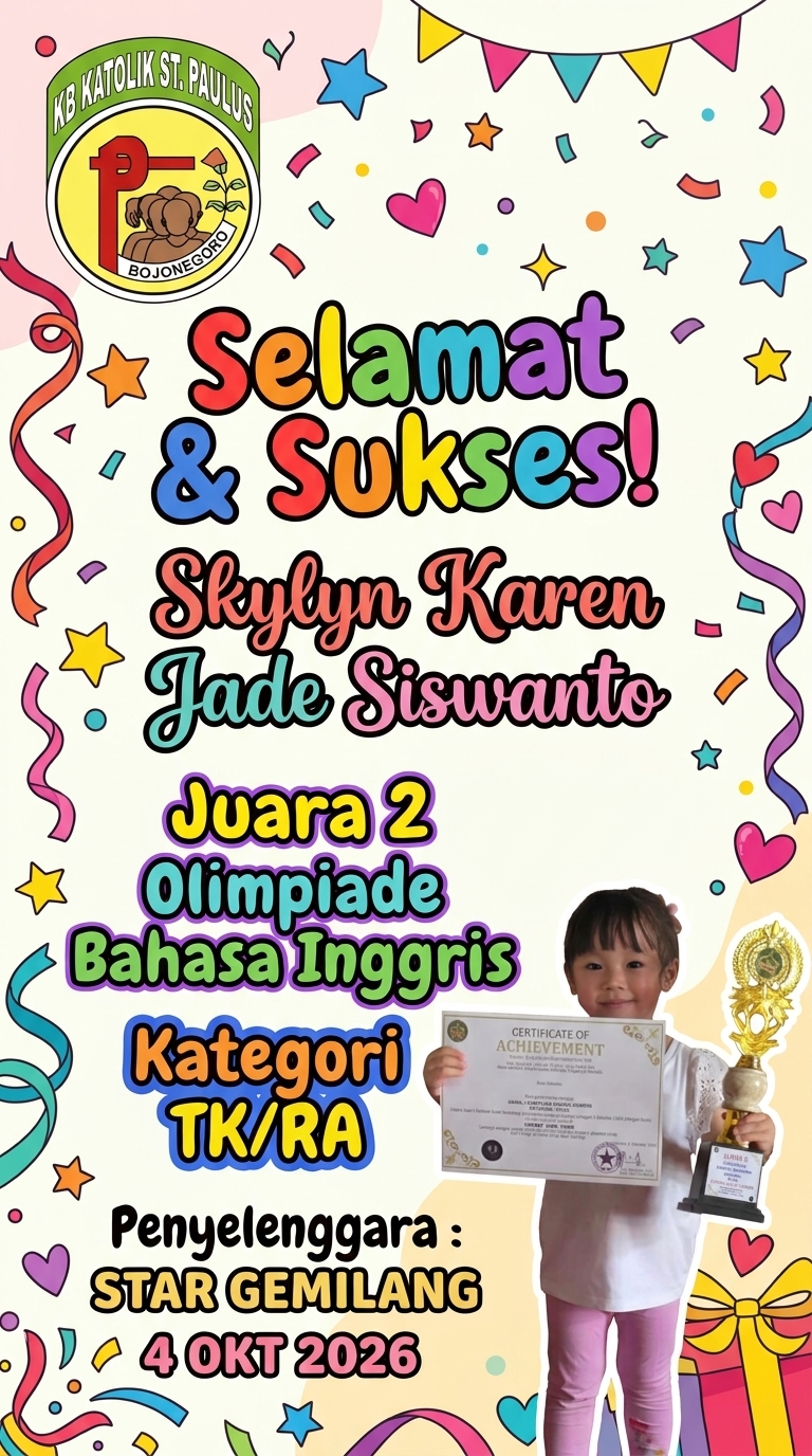 Prestasi Skylyn Karen Jade Siswanto di Olimpiade Bahasa Inggris