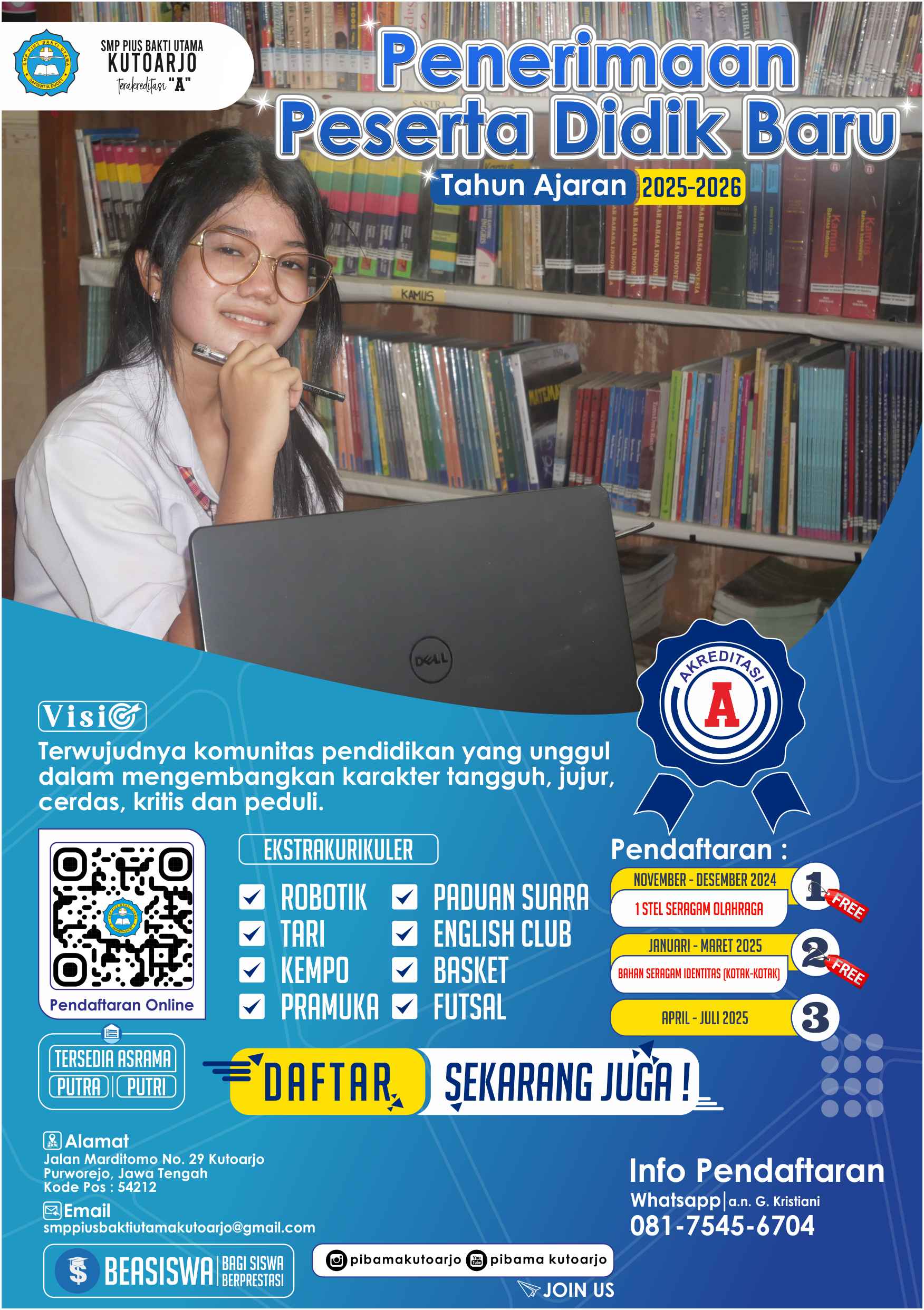 PPDB SMP PIUS BAKTI UTAMA KUTOARJO